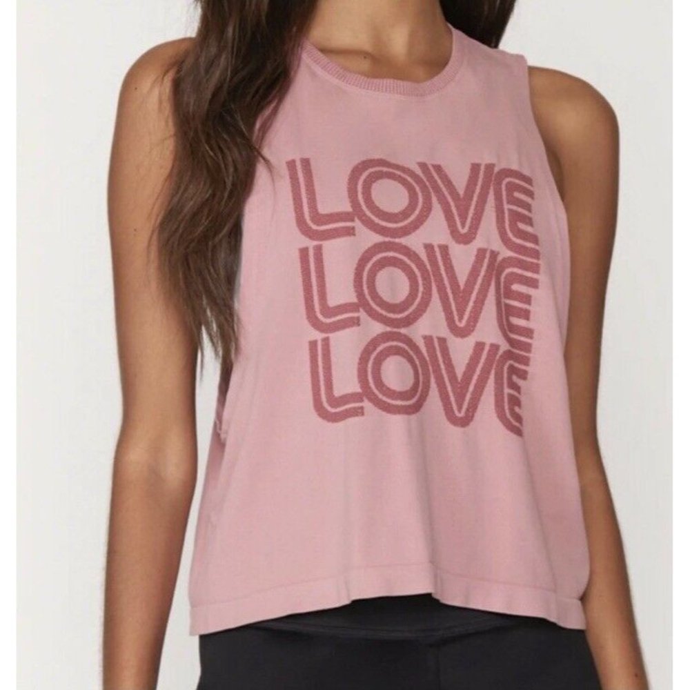 Spiritual Gangster Active Flow Top LOVE LOVE LOVE - Picture 1 of 6